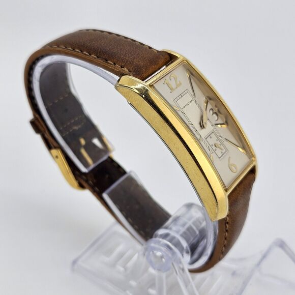 VTG Hamilton Women's Watch 22MM Gray Dial Brown Leather Bands New Battery - Picture 3 of 16